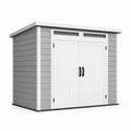 Abri de jardin en composite gris et blanc 200x150x210 cm