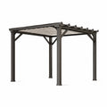 Pergola en aluminium gris anthracite 3m x 3m