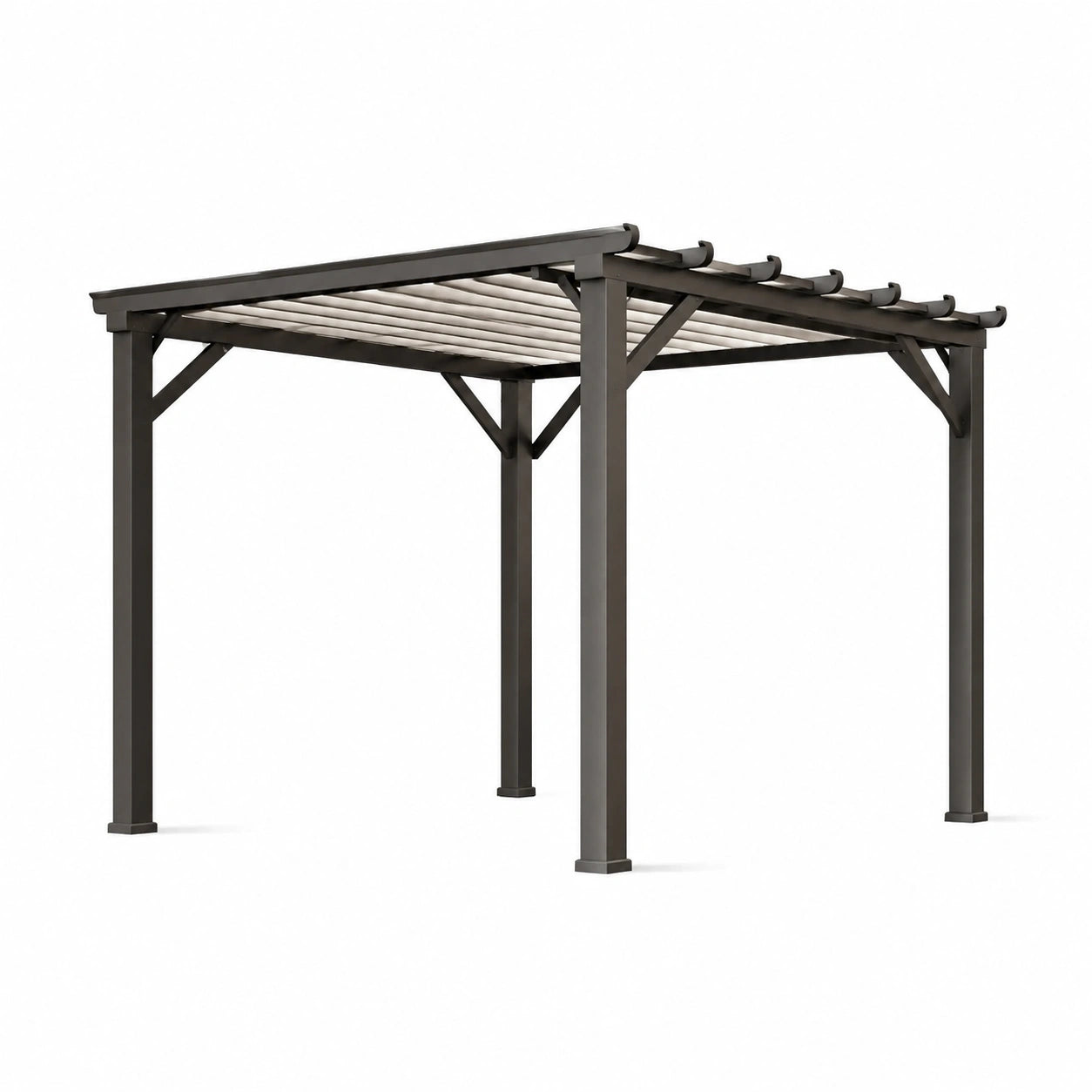 Pergola en aluminium gris anthracite 3m x 3m