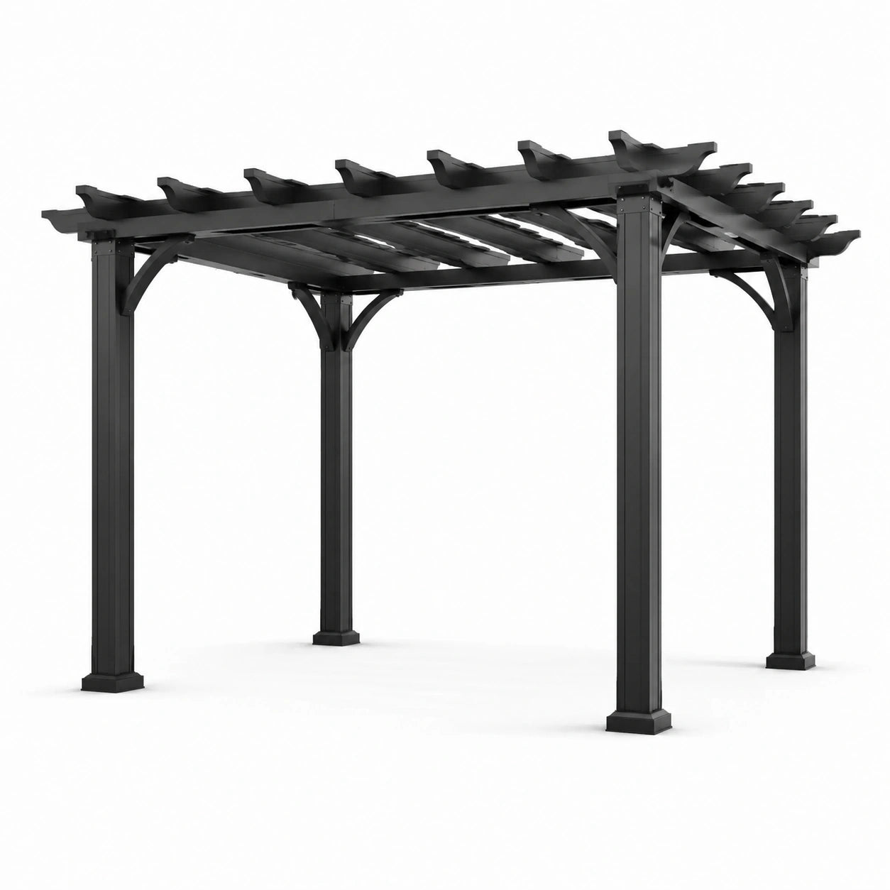 Pergola en métal noir 300x300x220 cm
