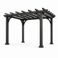 Pergola en bois composite brun 300x400 cm