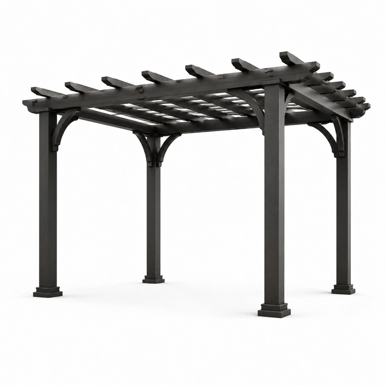 Pergola en bois composite brun 300x400 cm