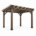 Pergola en bois massif brun 300x300 cm