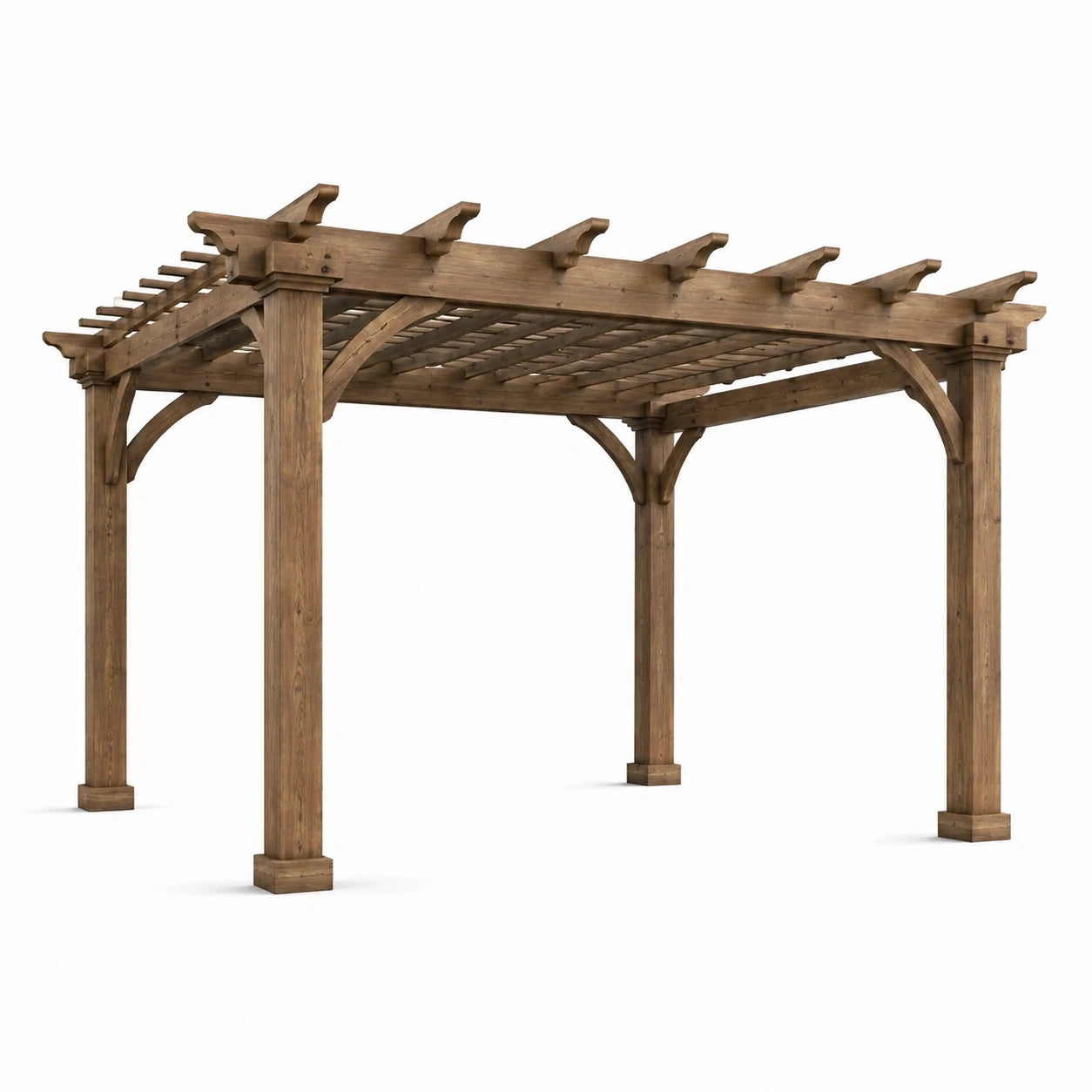 Pergola en bois de sapin massif marron 300x300x250 cm