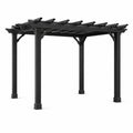 Pergola en aluminium 3x3x2,5m, noir