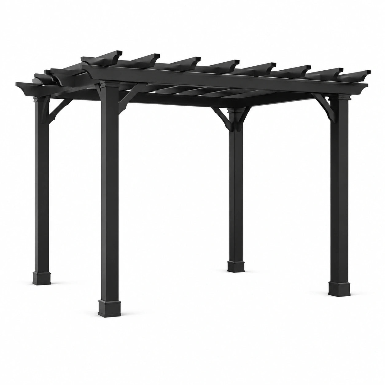 Pergola en aluminium 3x3x2,5m, noir