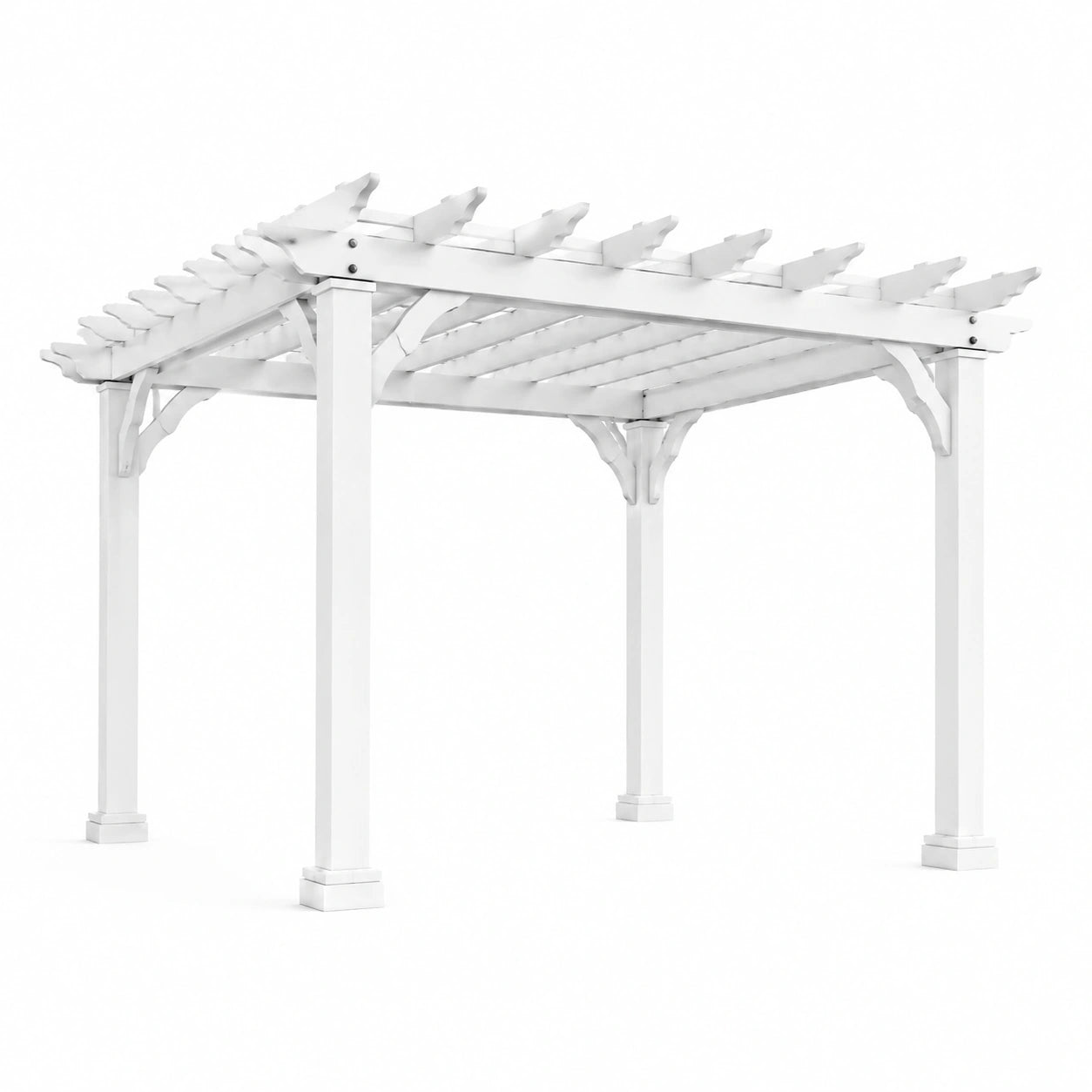 Pergola extérieure en vinyle blanc