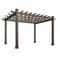 Pergola en bois et métal brun 3x4 m extérieur
