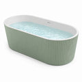 Baignoire îlot ovale en acrylique vert 170x80x60 cm