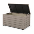 Coffre de rangement extérieur en plastique gris 120x60x70 cm