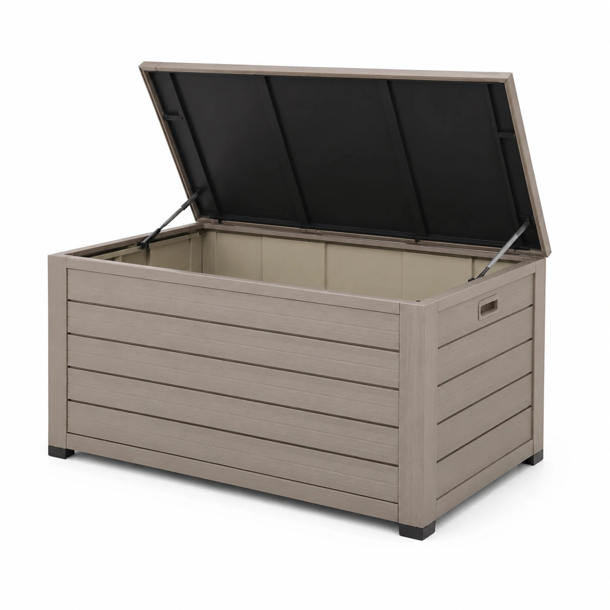 Coffre de rangement extérieur en plastique gris 120x60x70 cm