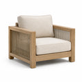 Fauteuil en bois avec cordage beige