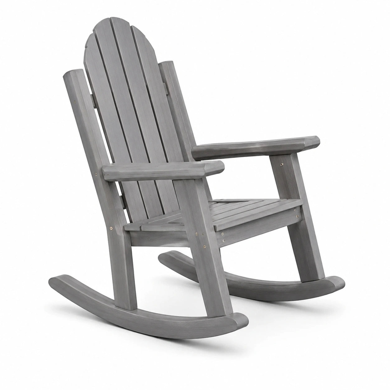 Chaise à bascule en bois gris