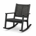 Chaise à bascule en aluminium et corde polyester noire