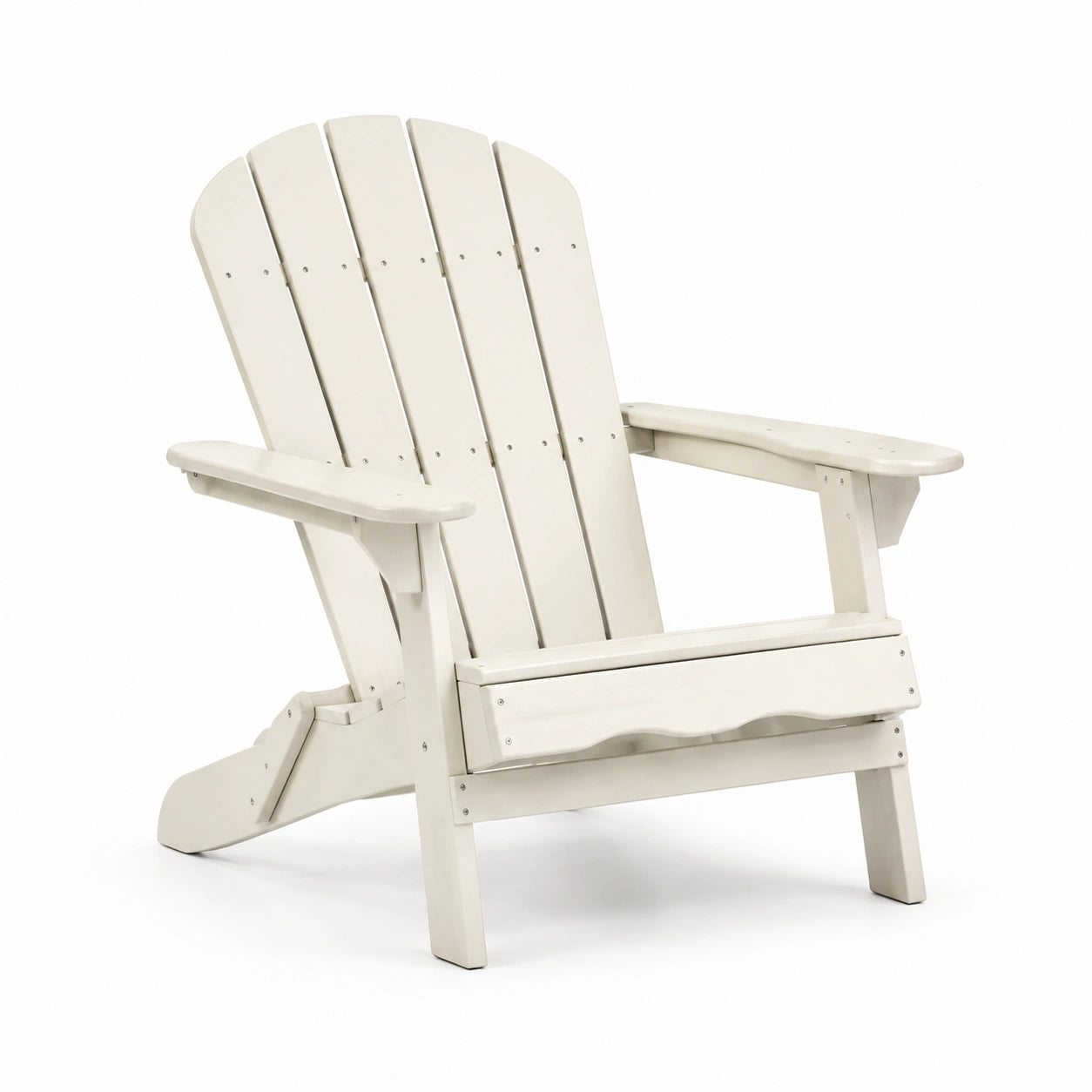 Chaise Adirondack en bois blanc 88 cm x 75 cm x 90 cm