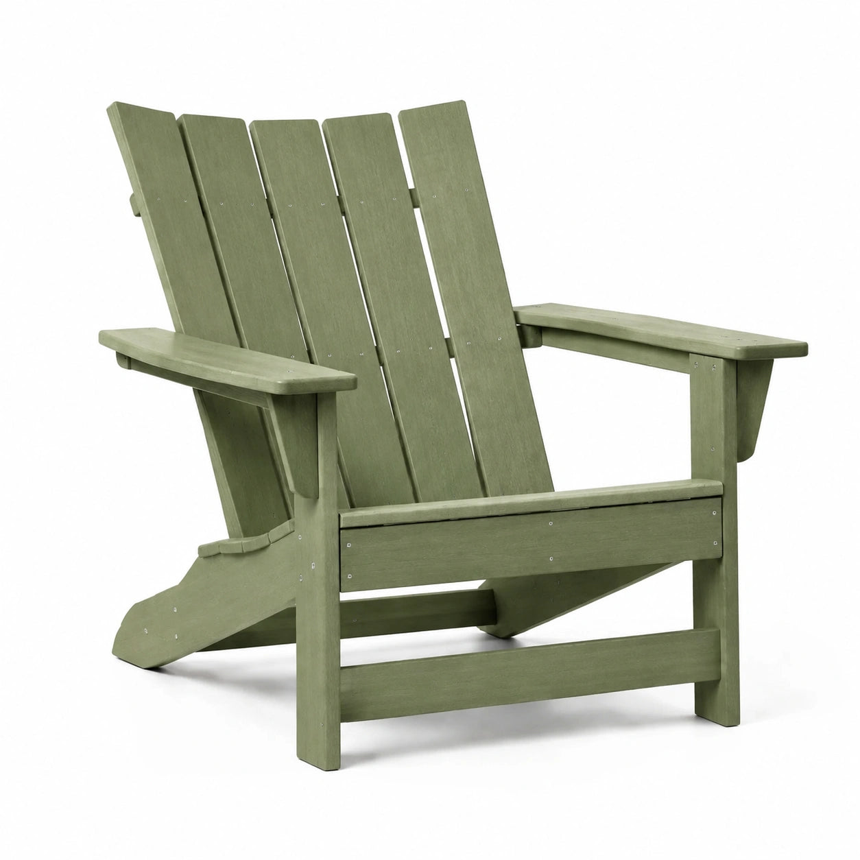 Fauteuil Adirondack en plastique recyclé vert olive 90x75x88 cm