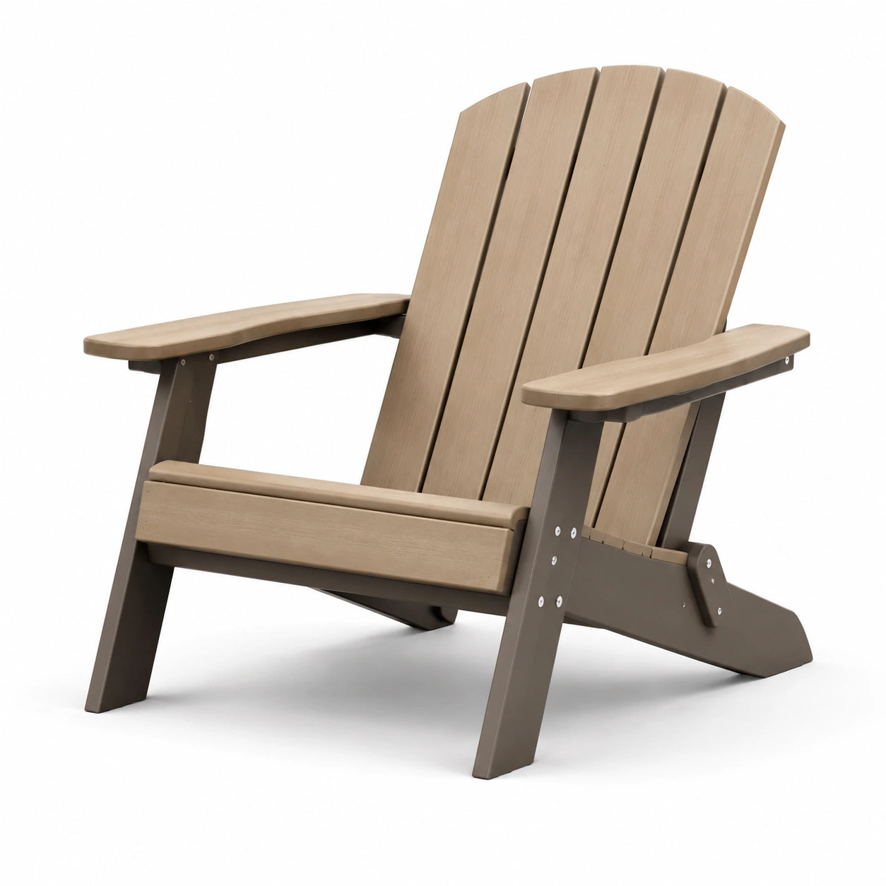 Fauteuil Adirondack en polyéthylène marron 90x75x90 cm